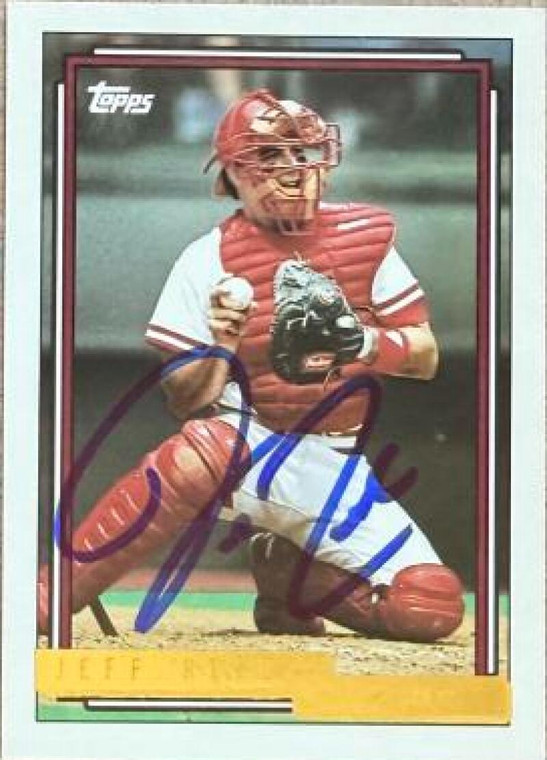 Jeff Reed Autographed 1992 Topps Gold #91 Cincinnati Reds Card