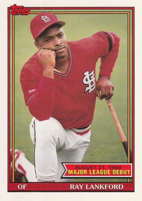 1991 Topps 1990 Debut #81 Ray Lankford NM-MT St. Louis Cardinals 