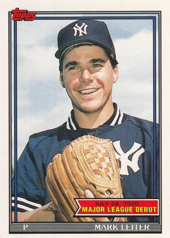 1991 Topps 1990 Debut #84 Mark Leiter NM-MT New York Yankees 