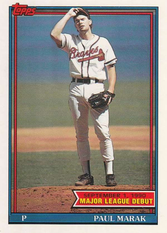 1991 Topps 1990 Debut #98 Paul Marak NM-MT Atlanta Braves 