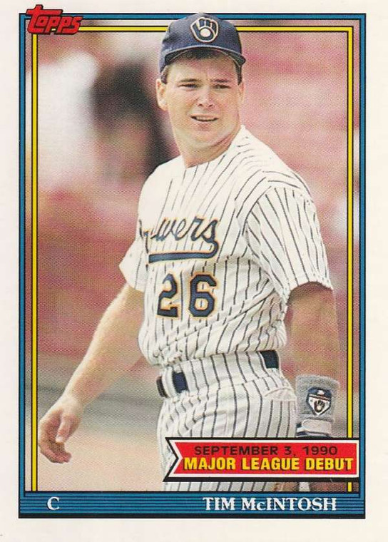 1991 Topps 1990 Debut #104 Tim McIntosh NM-MT Milwaukee Brewers 