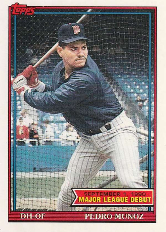 1991 Topps 1990 Debut #111 Pedro Munoz NM-MT Minnesota Twins 