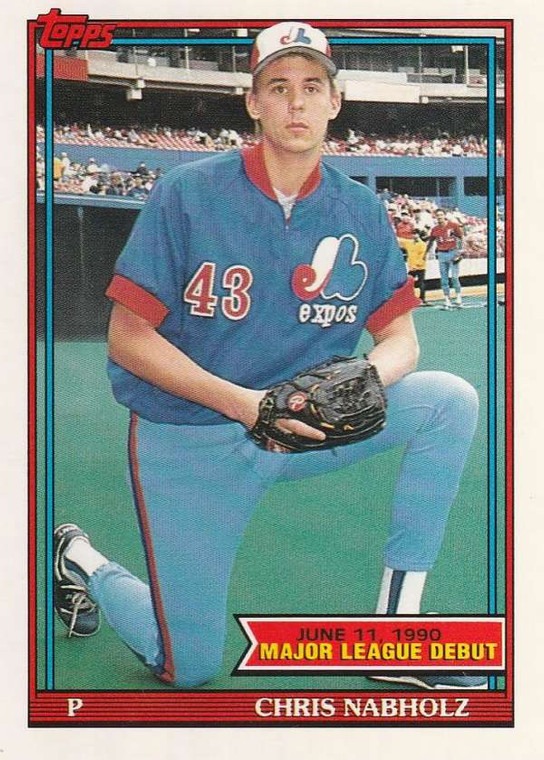 1991 Topps 1990 Debut #112 Chris Nabholz NM-MT Montreal Expos 
