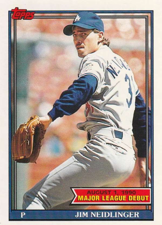 1991 Topps 1990 Debut #115 Jim Neidlinger NM-MT Los Angeles Dodgers 