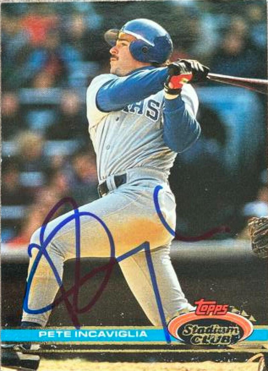 Pete Incaviglia Autographed 1991 Stadium Club #78