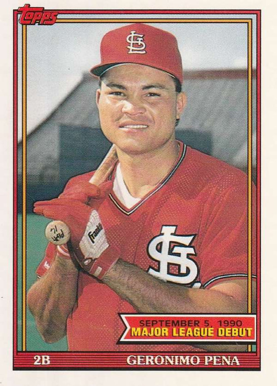 1991 Topps 1990 Debut #123 Geronimo Pena NM-MT St. Louis Cardinals 