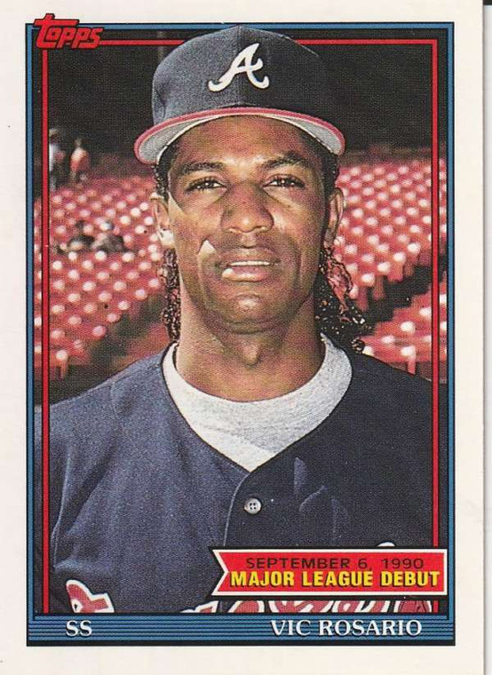1991 Topps 1990 Debut #135 Victor Rosario NM-MT Atlanta Braves 