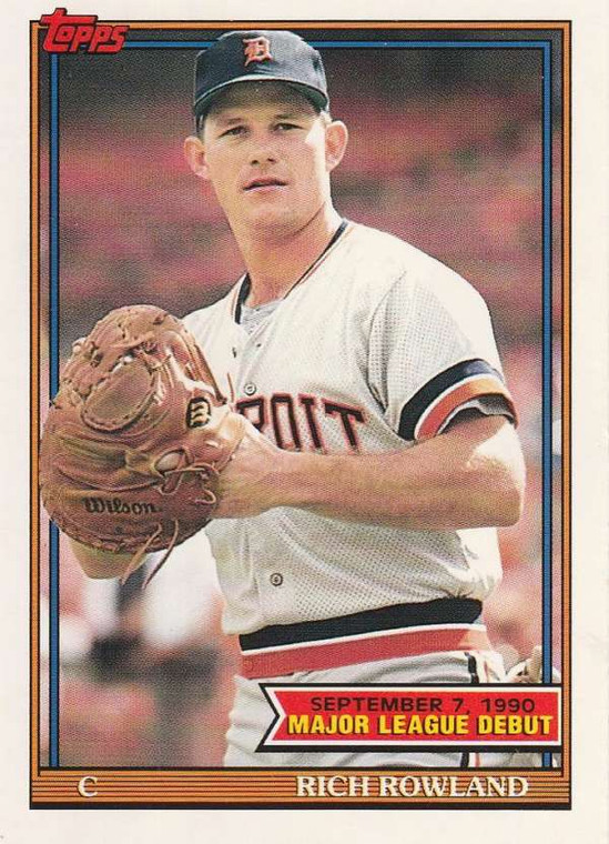1991 Topps 1990 Debut #136 Rich Rowland NM-MT Detroit Tigers 