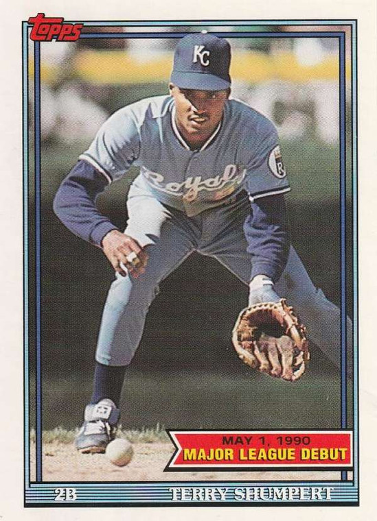 1991 Topps 1990 Debut #143 Terry Shumpert NM-MT Kansas City Royals 