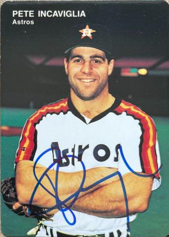 Pete Incaviglia Autographed 1992 Astros Mother's Cookies #4