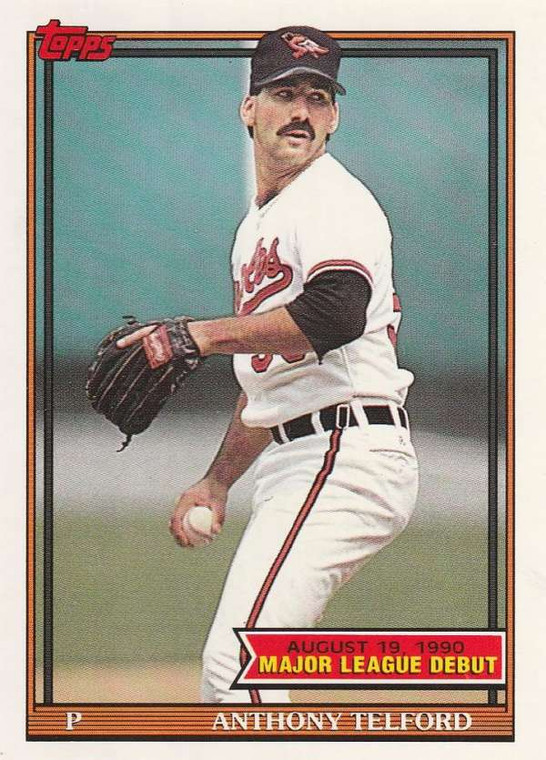 1991 Topps 1990 Debut #152 Anthony Telford NM-MT Baltimore Orioles 