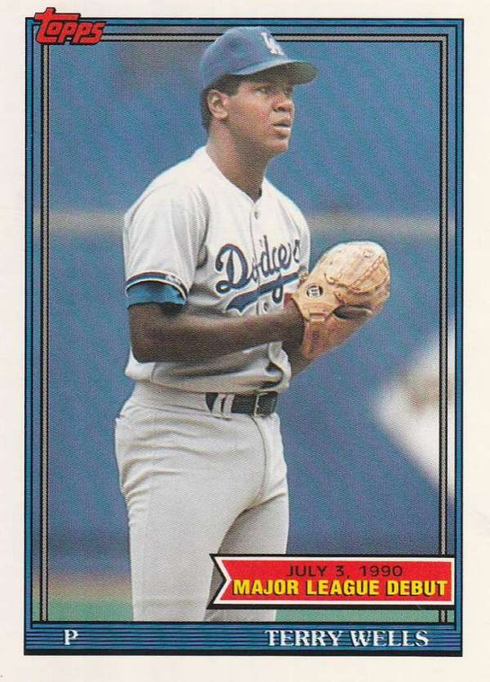 1991 Topps 1990 Debut #166 Terry Wells NM-MT Los Angeles Dodgers 