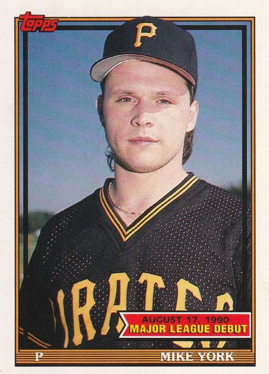 1991 Topps 1990 Debut #168 Mike York NM-MT Pittsburgh Pirates 