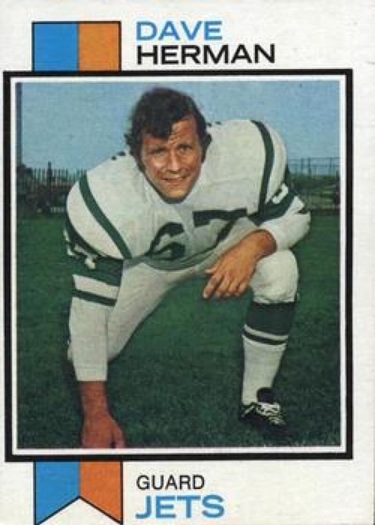 1973 Topps #126 Dave Herman VG New York Jets 