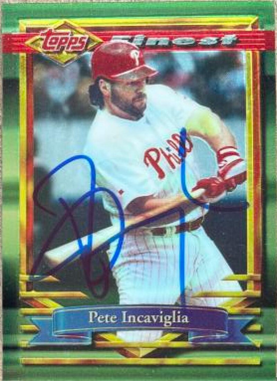 Pete Incaviglia Autographed 1994 Topps Finest #140