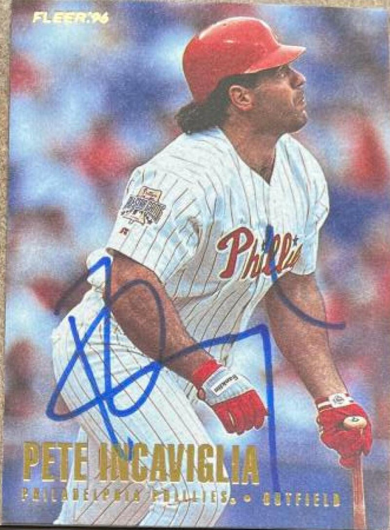 Pete Incaviglia Autographed 1996 Fleer Update #U166