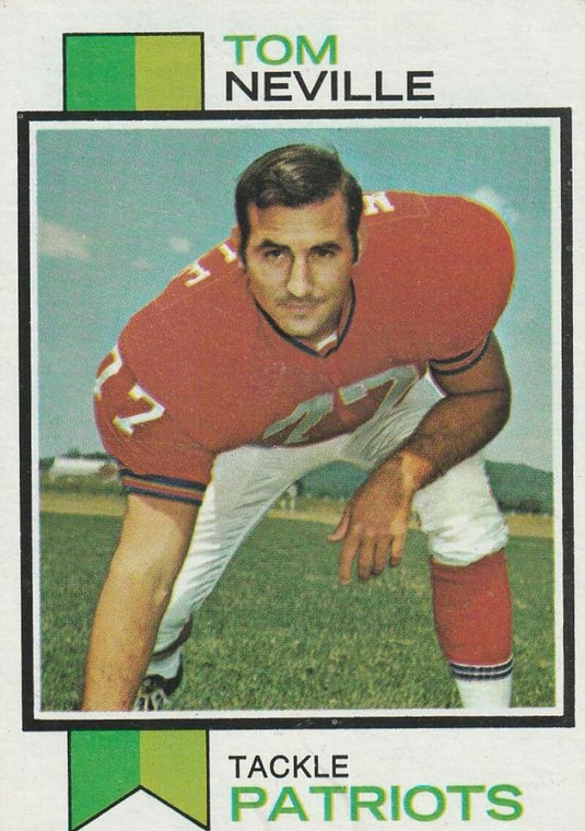 1973 Topps #329 Tom Neville VG New England Patriots 