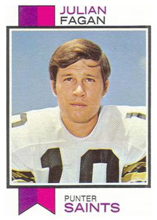 1973 Topps #473 Julian Fagan VG New Orleans Saints 