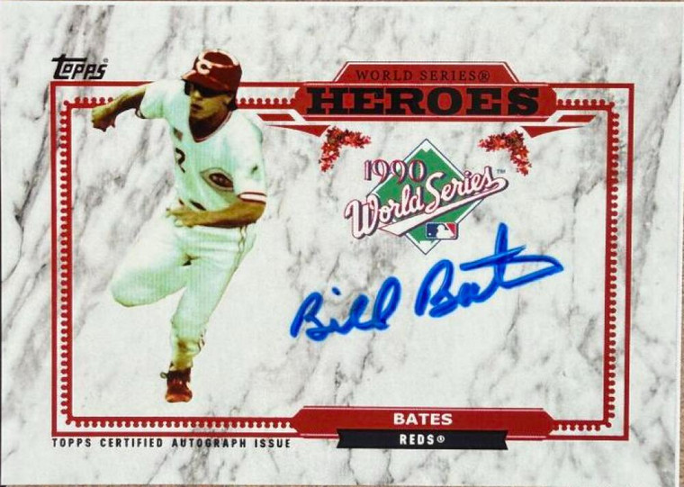Billy Bates Autographed Topps World Series Heroes Style Custom Cincinnati Reds Card #1