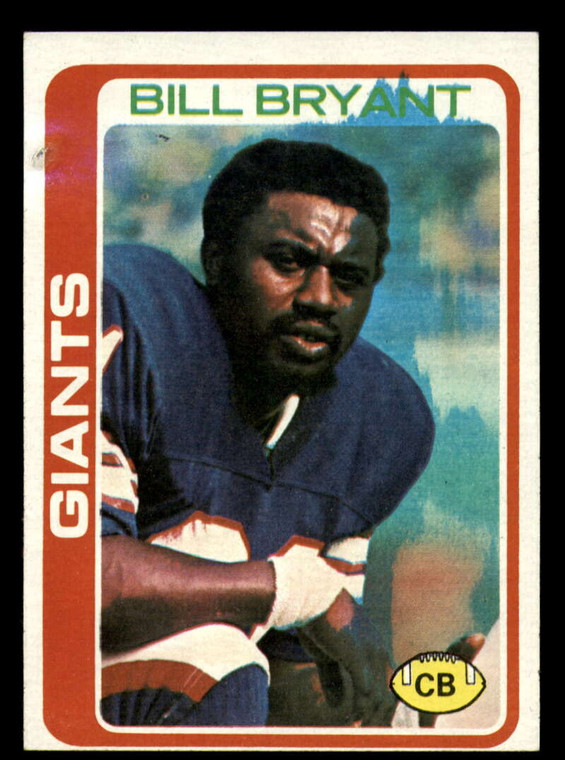 1978 Topps #412 Bill Bryant VG  New York Giants 