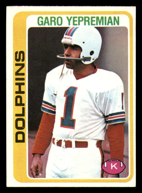 1978 Topps #425 Garo Yepremian VG  Miami Dolphins 