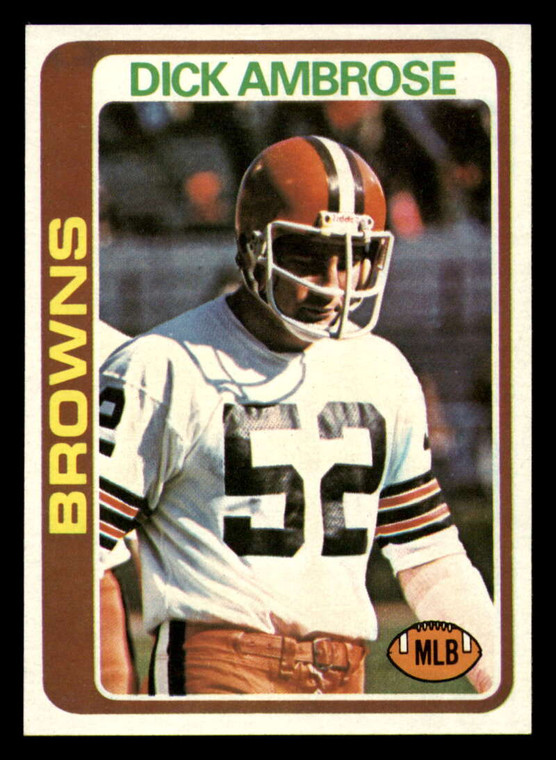 1978 Topps #454 Dick Ambrose VG  Cleveland Browns 