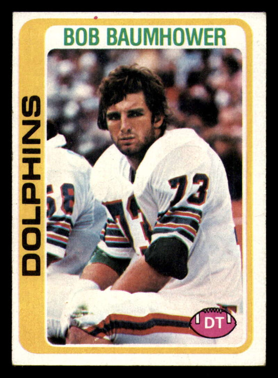1978 Topps #466 Bob Baumhower VG  RC Rookie Miami Dolphins 