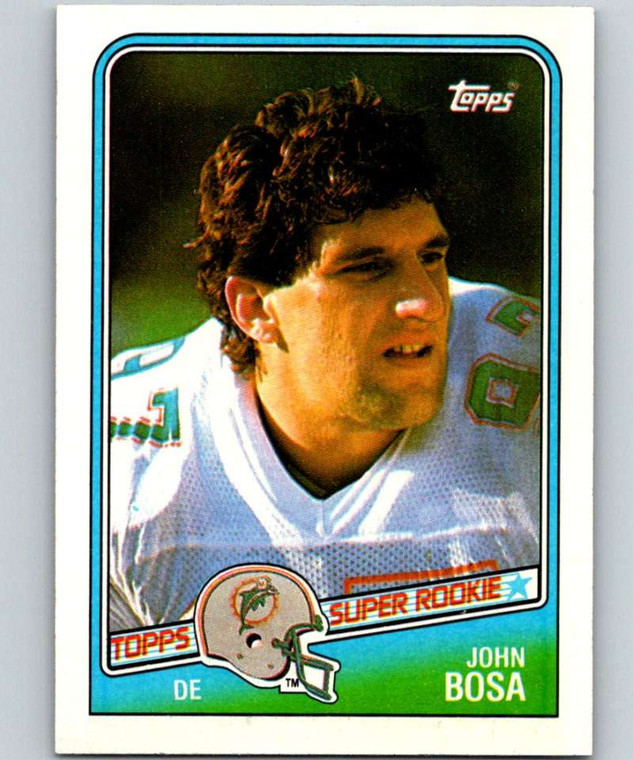 1988 Topps #198 John Bosa NM-MT  RC Rookie Miami Dolphins 