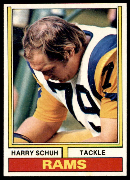 1974 Topps #109 Harry Schuh VG Los Angeles Rams 
