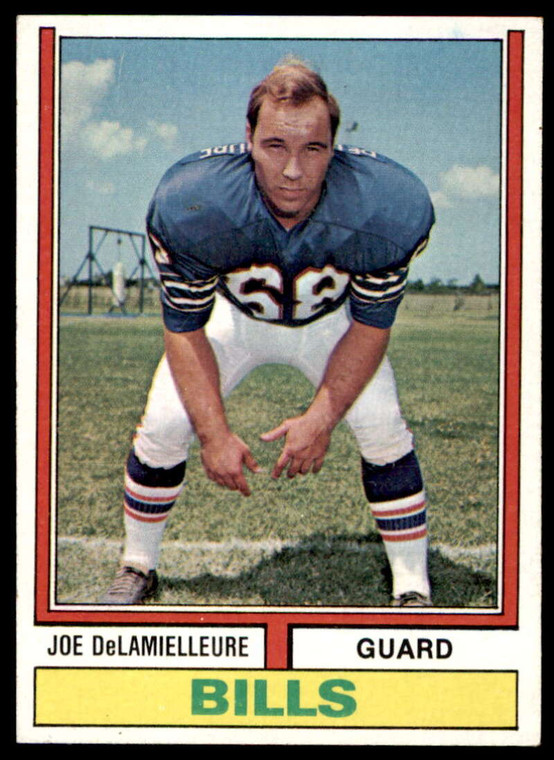 1974 Topps #183 Joe DeLamielleure VG RC Rookie Buffalo Bills 