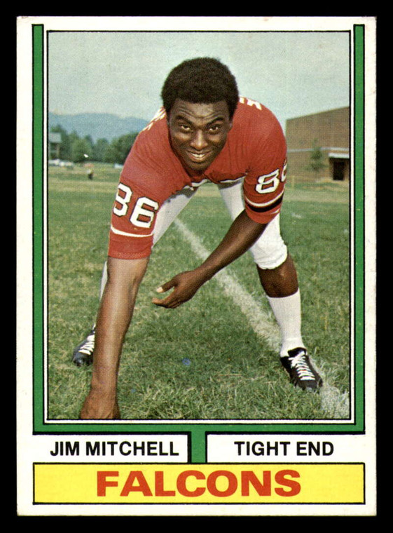 1974 Topps #107 Jim Mitchell VG Atlanta Falcons 