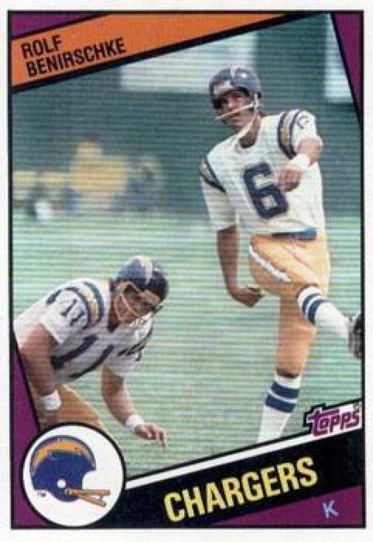 1984 Topps #175 Rolf Benirschke VG San Diego Chargers 