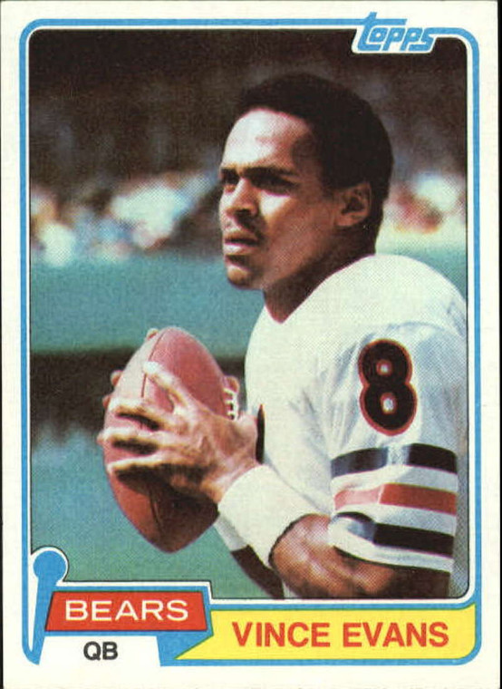 1981 Topps #11 Vince Evans VG RC Rookie Chicago Bears 