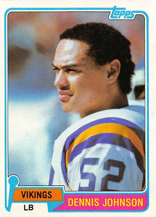 1981 Topps #37 Dennis Johnson VG RC Rookie Minnesota Vikings 