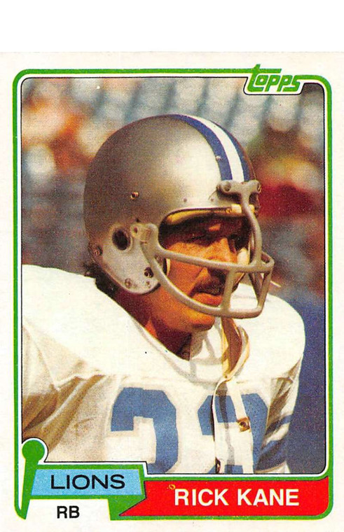1981 Topps #66 Rick Kane VG Detroit Lions 