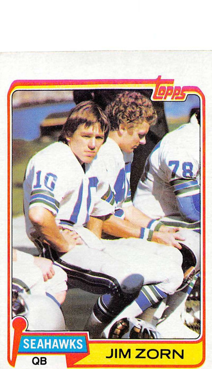 1981 Topps #125 Jim Zorn VG Seattle Seahawks 
