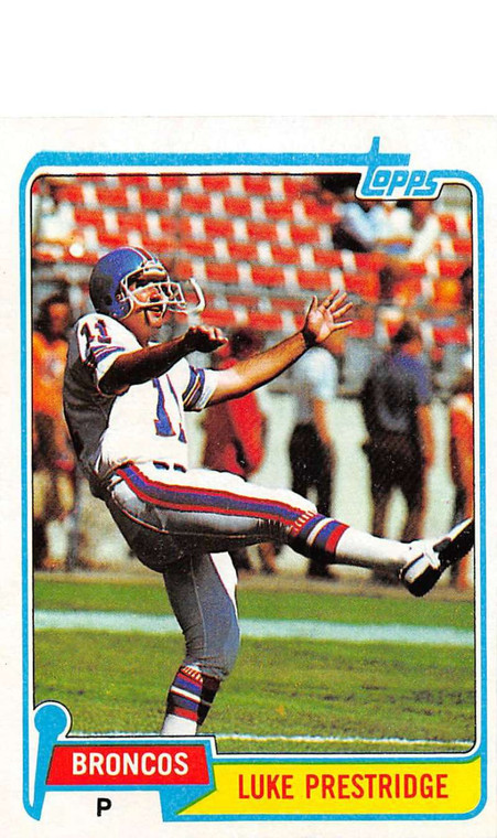1981 Topps #164 Luke Prestridge VG Denver Broncos 