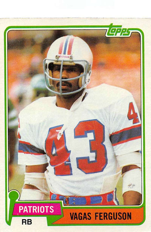 1981 Topps #208 Vagas Ferguson VG RC Rookie New England Patriots 