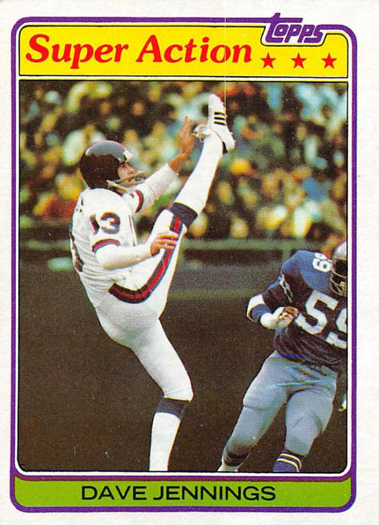 1981 Topps #294 Dave Jennings VG New York Giants 
