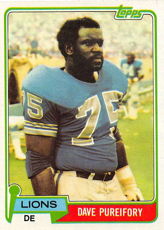 1981 Topps #296 Dave Pureifory VG Detroit Lions 