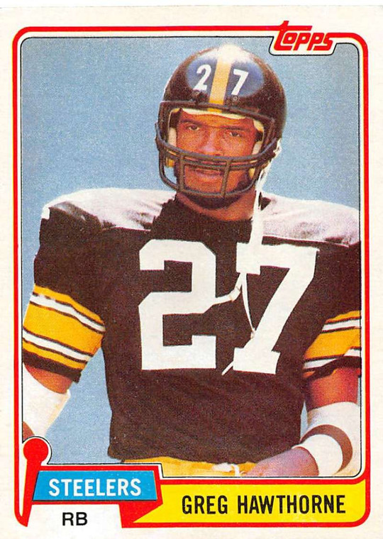 1981 Topps #297 Greg Hawthorne VG Pittsburgh Steelers 