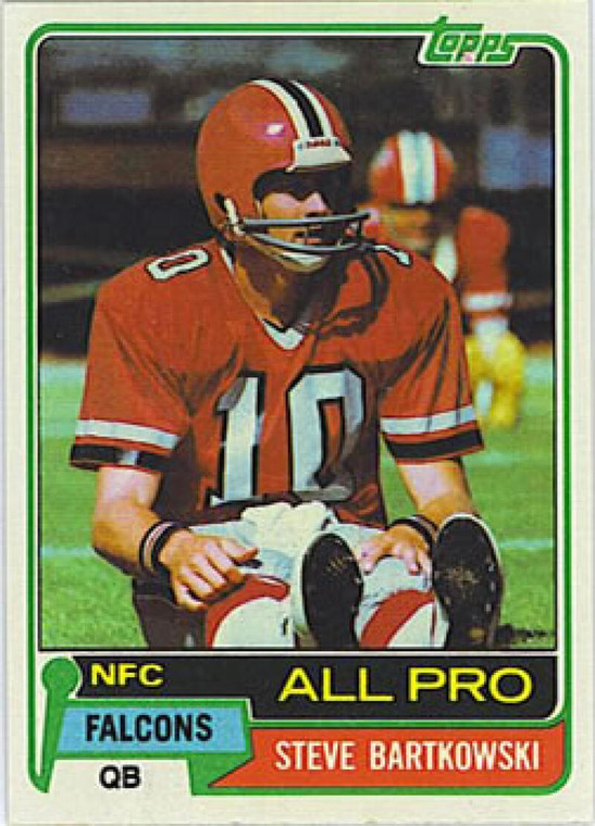 1981 Topps #390 Steve Bartkowski VG Atlanta Falcons 