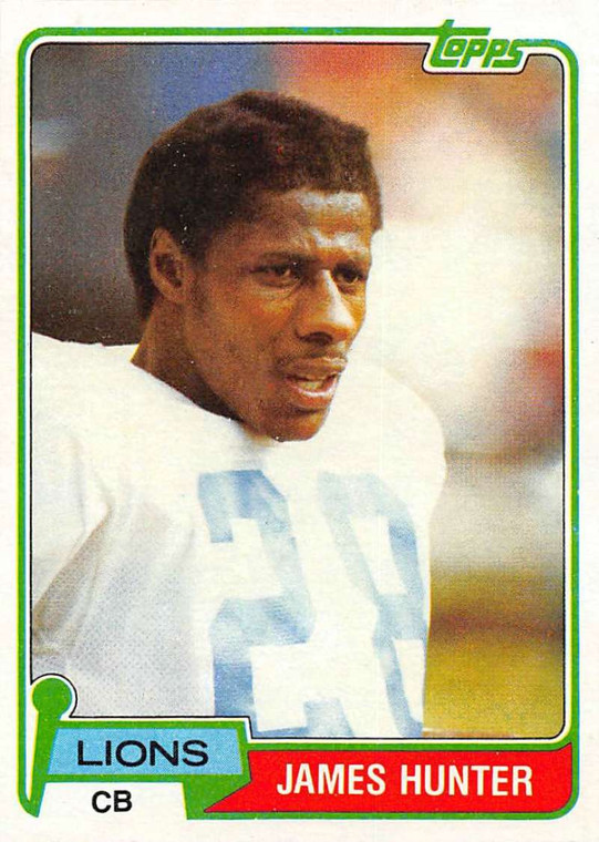 1981 Topps #409 James Hunter VG Detroit Lions 