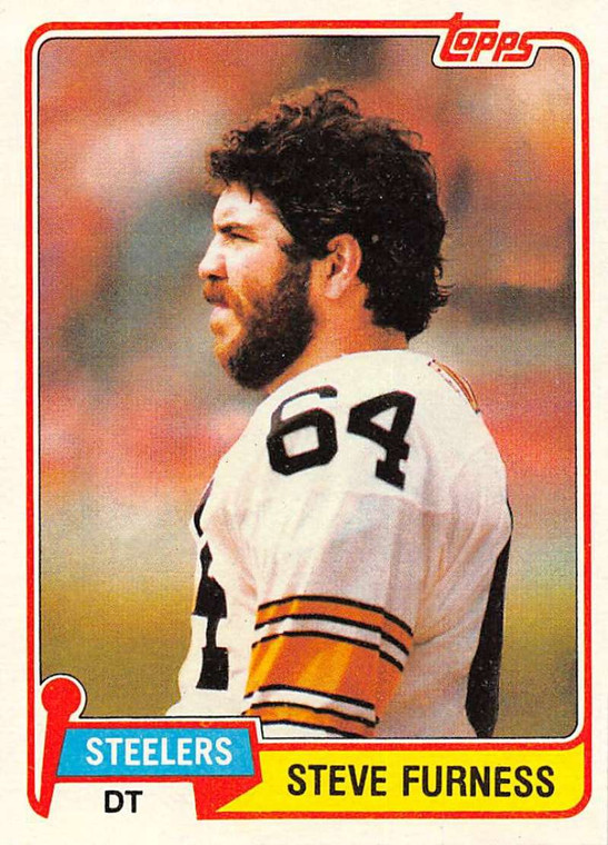1981 Topps #436 Steve Furness VG Pittsburgh Steelers 