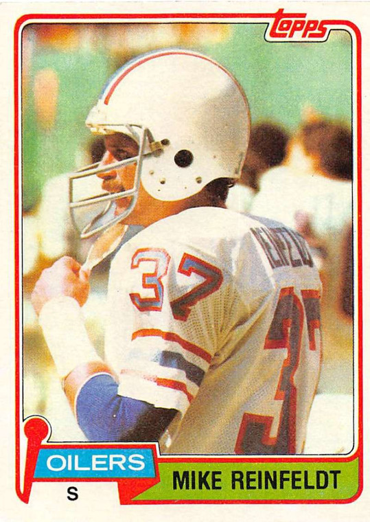 1981 Topps #491 Mike Reinfeldt VG Houston Oilers 