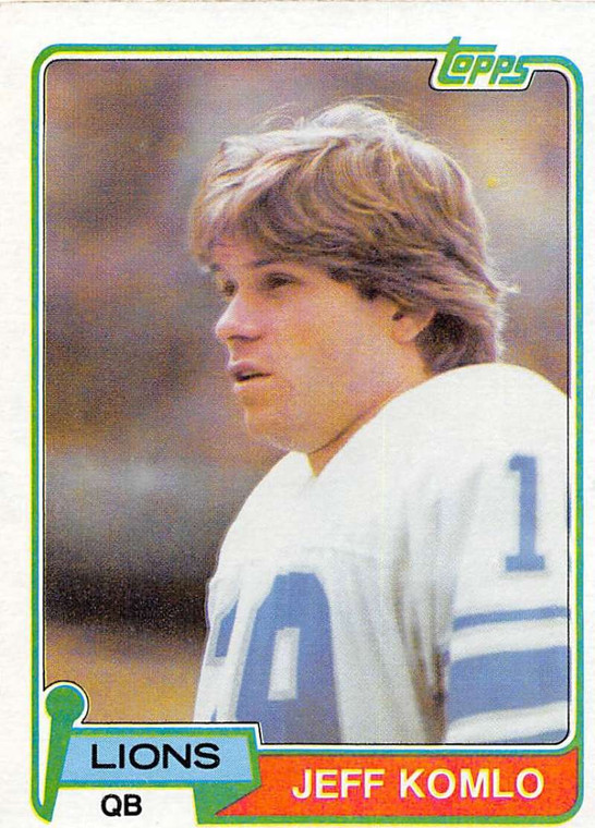 1981 Topps #511 Jeff Komlo VG Detroit Lions 