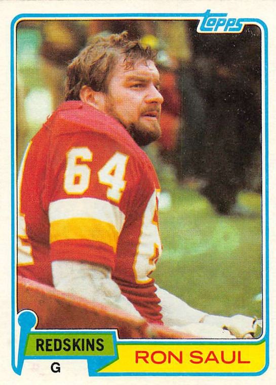 1981 Topps #522 Ron Saul VG Washington Redskins 