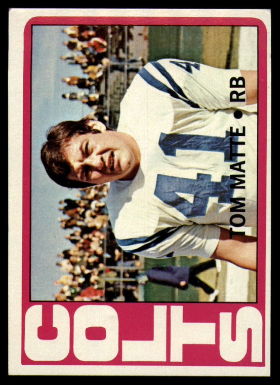1972 Topps #216 Tom Matte VG  Baltimore Colts 