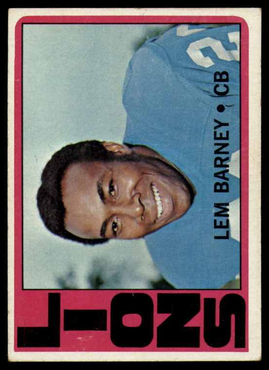 1972 Topps #42 Lem Barney VG  Detroit Lions 