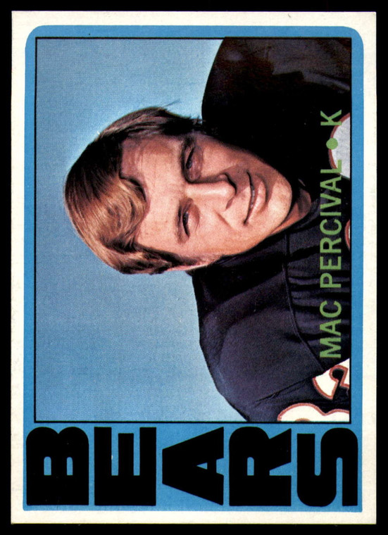 1972 Topps #41 Mac Percival VG  Chicago Bears 